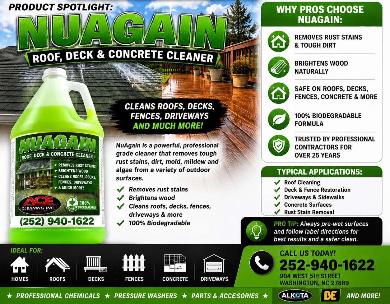 NuAgain — Roof, Deck & Concrete Cleaner