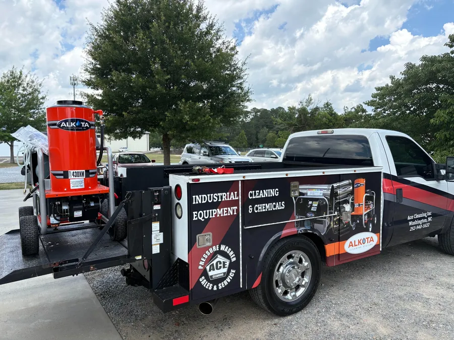 Ace Cleaning service truck and Alkota pressure washer