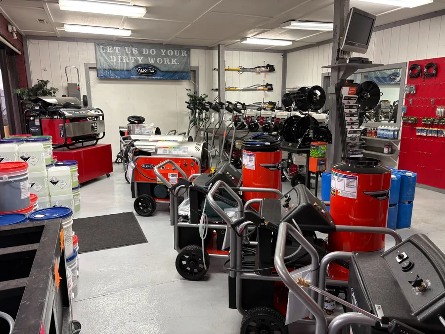 Cleaning chemicals, parts, and pressure washing equipment